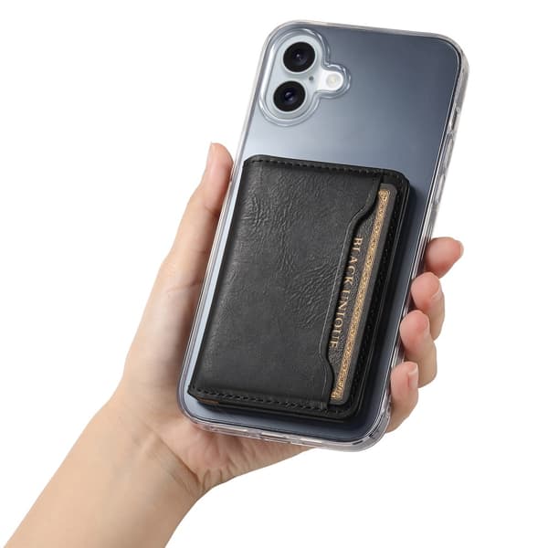 DENIOR iPhone 16 D12 Kuori+Lompakko - Musta Black