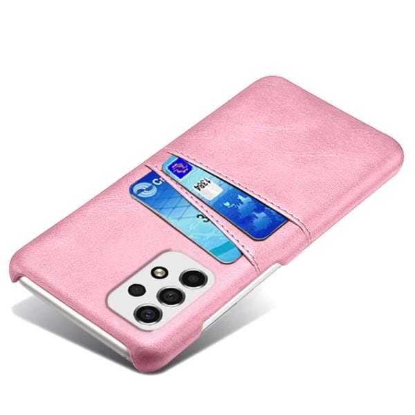 SKALO Samsung A53 5G PU-læder Kortholder Cover - Pink Pink