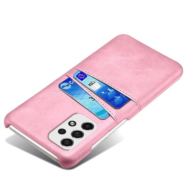 SKALO Samsung A53 5G PU-nahkainen Korttikotelo - Pinkki Pink