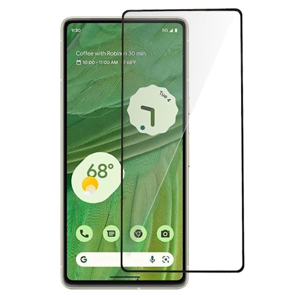 2-PAK SKALO Google Pixel 7a 5G FULL-FIT Hærdet Glas Skærmbeskyttelse Black