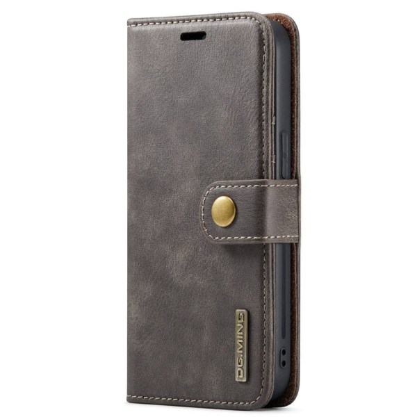 DG MING iPhone 14 Pro Max 2-in-1 magneetti lompakkokotelo - Harmaa Grey