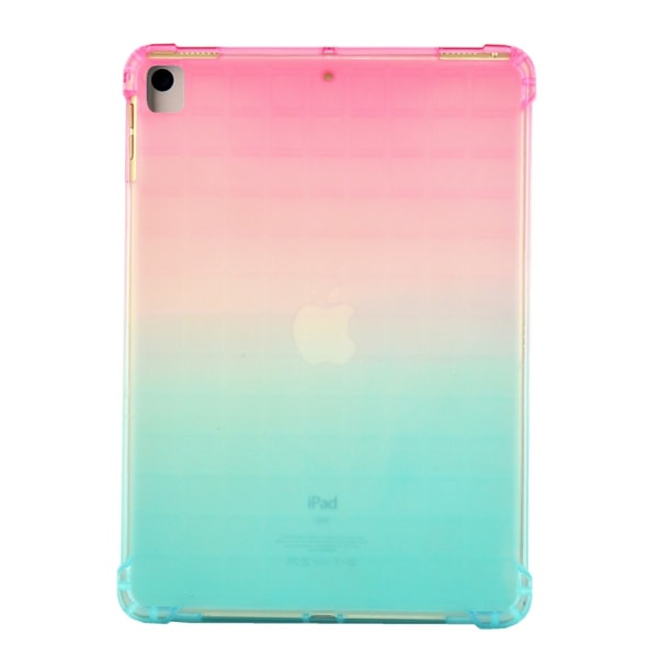 SKALO iPad 10.2 Gradient TPU Suojakuori - Pinkki-Turkoosi Multicolor