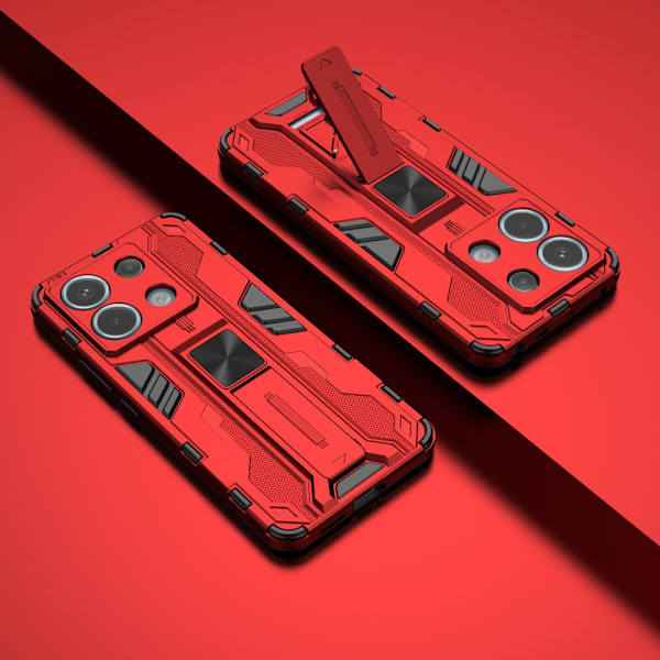 SKALO Xiaomi Redmi Note 13 Pro 5G Hybrid BIBERCAS Suojakuori - Punainen Red