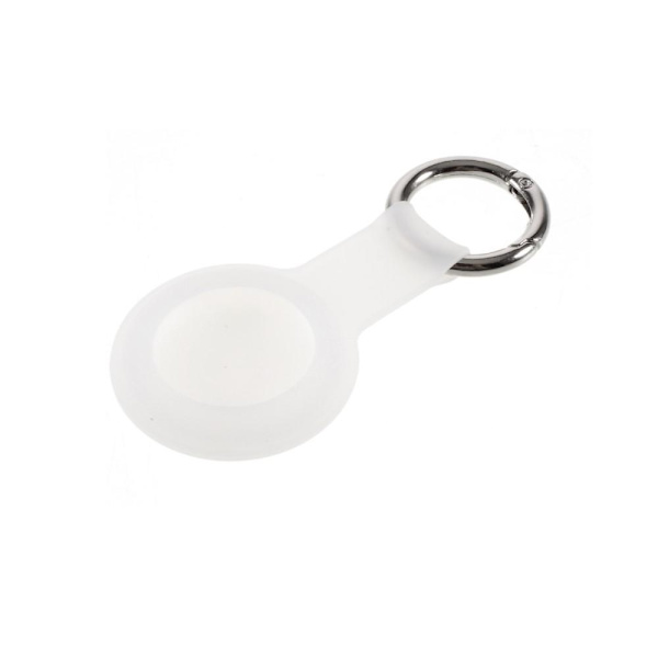 SKALO AirTag Hållare Med Nyckelring i Silikon - Transparent Transparent