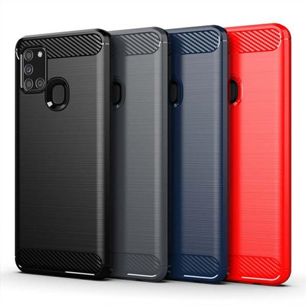 Stöttåligt Armor Carbon TPU-skal Samsung A21s Grey