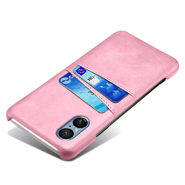 SKALO Sony Xperia 5 V PU-nahkainen Korttikotelo - Ruusukulta Pink gold