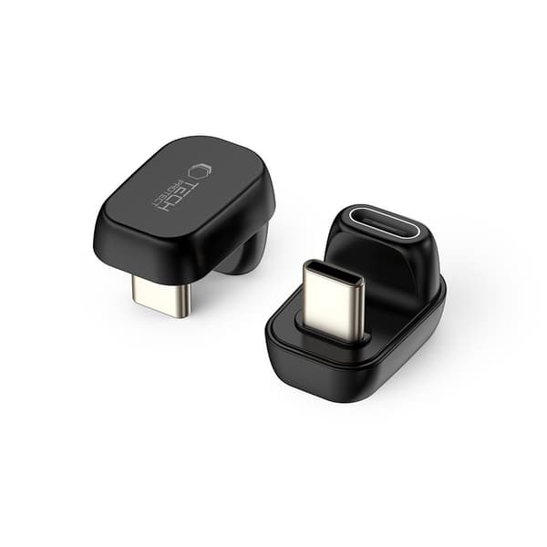 Tech-Protect UltraBoost AA04 USB-C vinkeladapter USB4 100W - Sort Black
