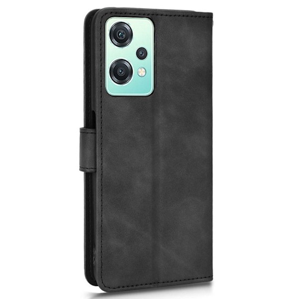 SKALO OnePlus Nord CE 2 Lite 5G Matt PU-Läder Plånboksfodral - Svart Svart