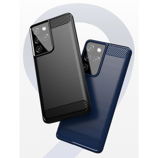 Stöttåligt Armor Carbon TPU-skal Samsung S21 Ultra Black