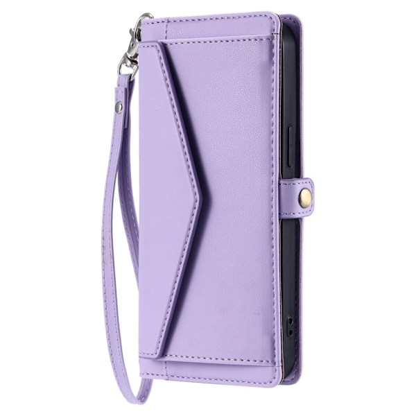 SKALO Samsung S25 Edge PU-Läder Envelope Plånboksfodral - Lila Lila