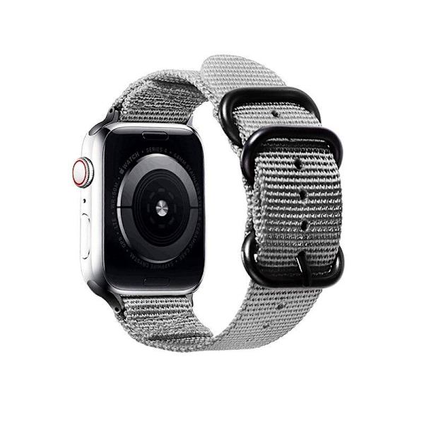 SKALO Nato-armbånd Nylon Apple Watch Series 1-3 42mm - Vælg farve Grey