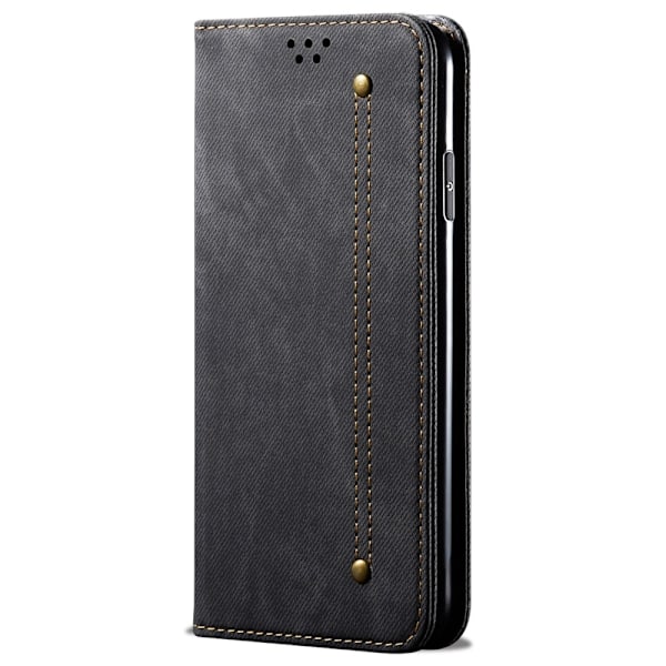 SKALO Nothing Phone (3a) Pro 5G Jeans Lompakkokotelo - Musta Black