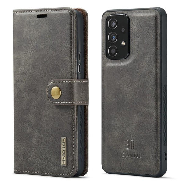 DG MING Samsung A53 5G 2-in-1 magneetti lompakkokotelo - Harmaa Grey