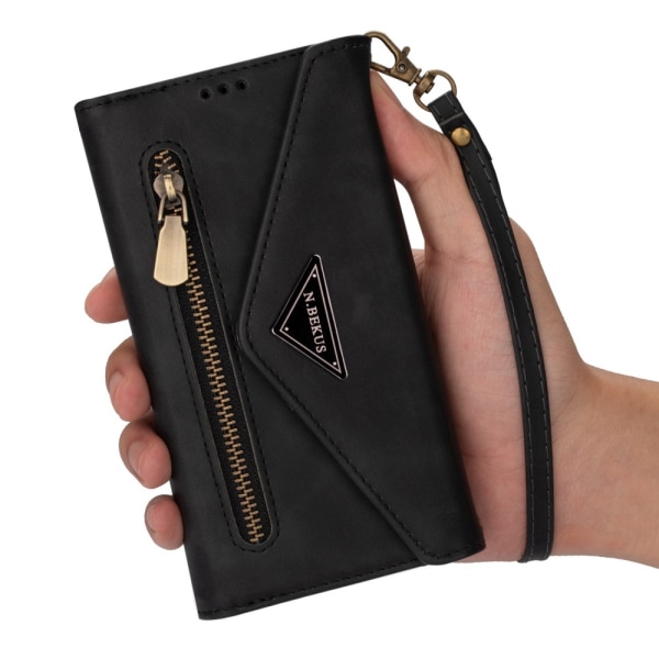 SKALO Samsung S24 Ultra Evelope Clutch 8-Lokeroa - Musta Black