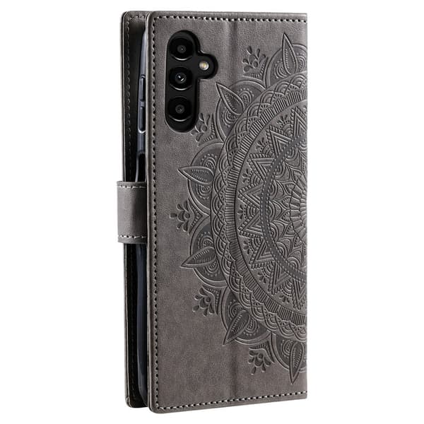 SKALO Mandala Plånboksfodral för Samsung Galaxy S26 FE - Grå grå