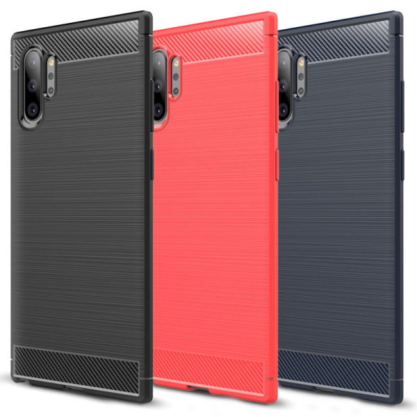 Iskunkestävä Armor Carbon TPU-kotelo Samsung Note 10 Plus - enemmän värejä Red