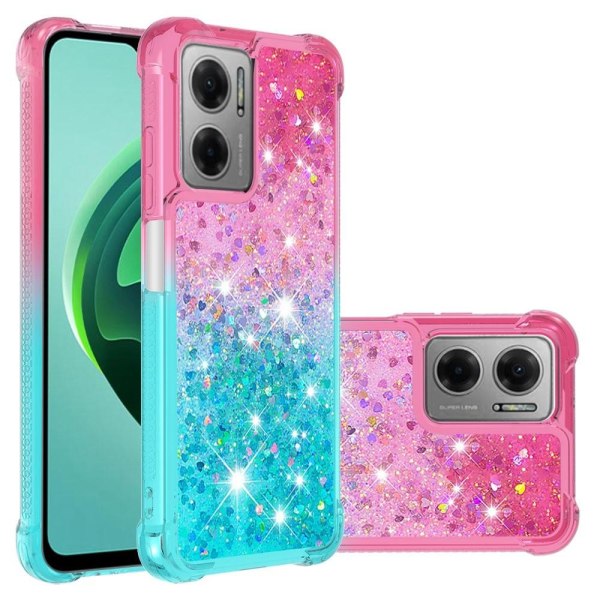 SKALO Xiaomi Redmi 10 5G Juoksuhiekka Glitter Sydämet TPU kuori Multicolor