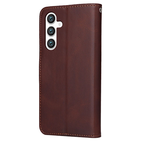 SKALO Samsung S23 FE PU-læder Pungetui - Vælg farve Brown