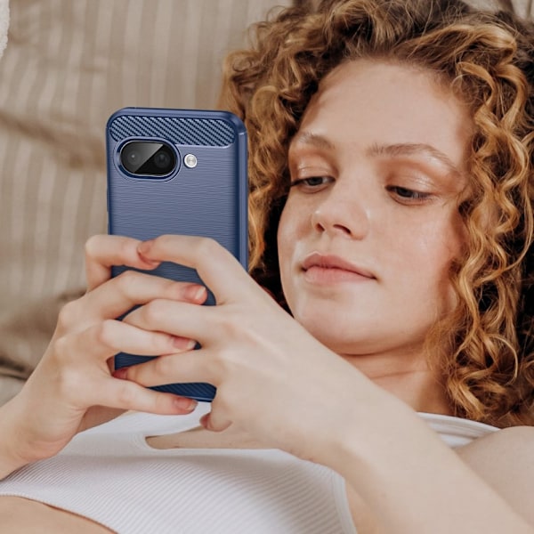 SKALO Google Pixel 9a Armor Carbon Suojakuori - Valitse väri Blue