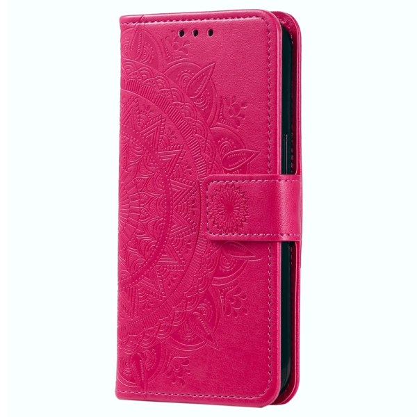 SKALO Samsung S24 Mandala lompakkokotelo - Cerise Cerise