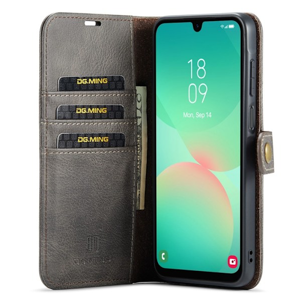 DG MING Samsung A26 5G 2-in-1 Magneetti Lompakkokotelo - Harmaa Grey