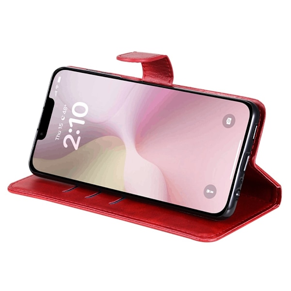 SKALO iPhone 16e Klassisk Dragkedja Plånboksfodral - Röd Röd
