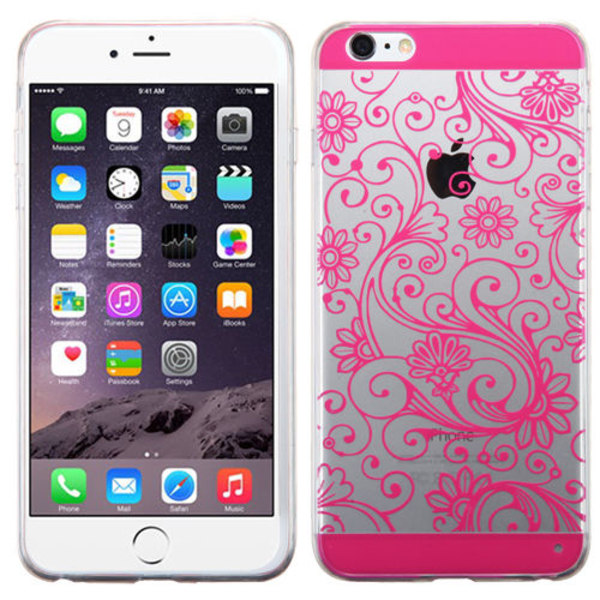 Flower Silikon TPU-Skal till iPhone 6/6S - fler färger Cerise