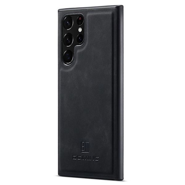 DG.MING Samsung S24 Ultra Premium PU-læder Hybrid Cover - Sort Black