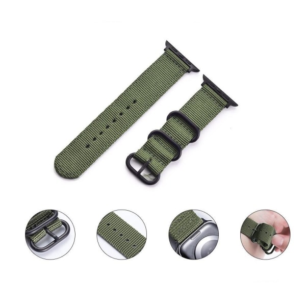 SKALO Nato-armband i nylon Apple Watch 42/44/45/49mm - Fler färg Grön