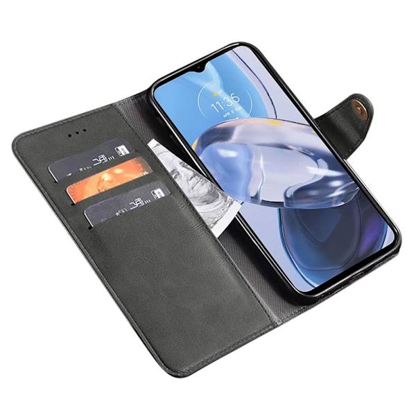 SKALO Motorola Moto G23 4G IDEWEI Pungetui i PU-læder - Sort Black