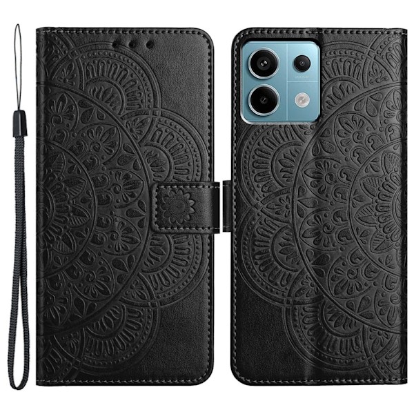 SKALO Xiaomi Redmi Note 13 Pro 5G Mandala Plånboksfodral - Svart Svart