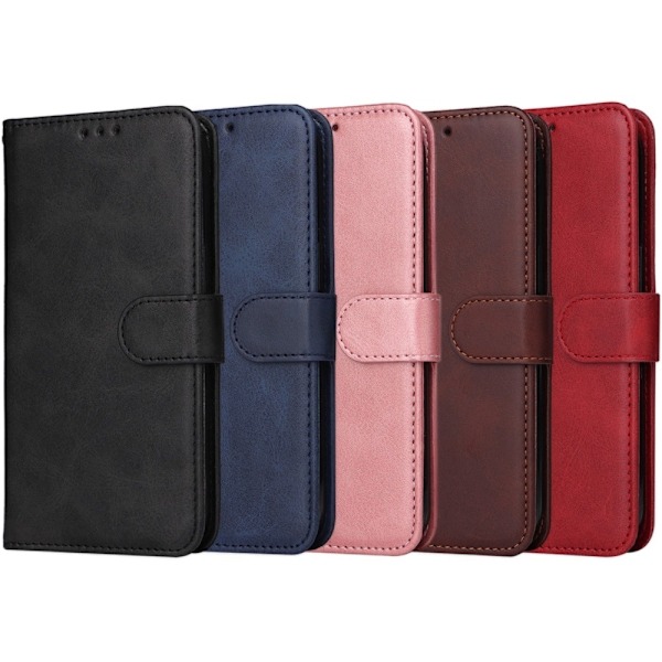 SKALO Samsung A56 5G PU-læder Flip Cover - Vælg farve Red