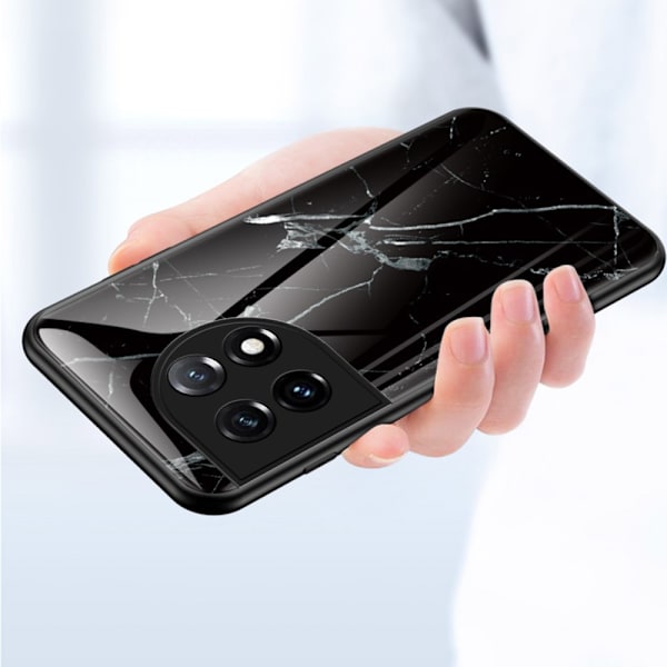 SKALO OnePlus 11 5G Marmor Härdat Glas TPU-skal - Motiv 1 multifärg
