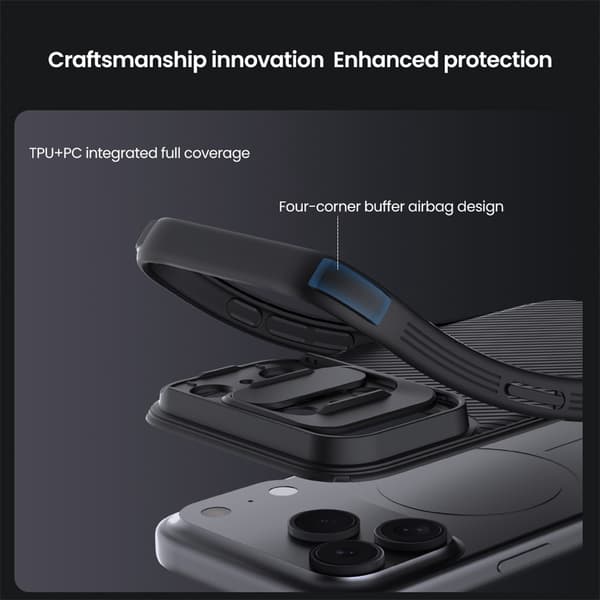 NILLKIN Camshield Pro Cover til iPhone 18 Pro - Sort Black