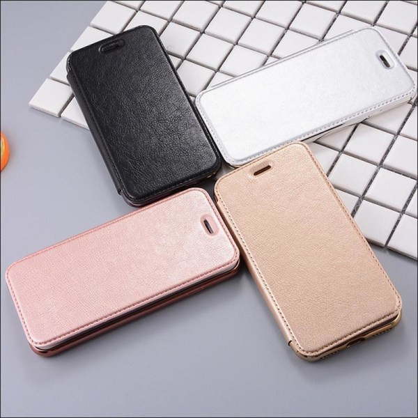 SKALO iPhone SE (2020/2022) Flip Cover TPU Ultratyndt - Vælg farve Silver