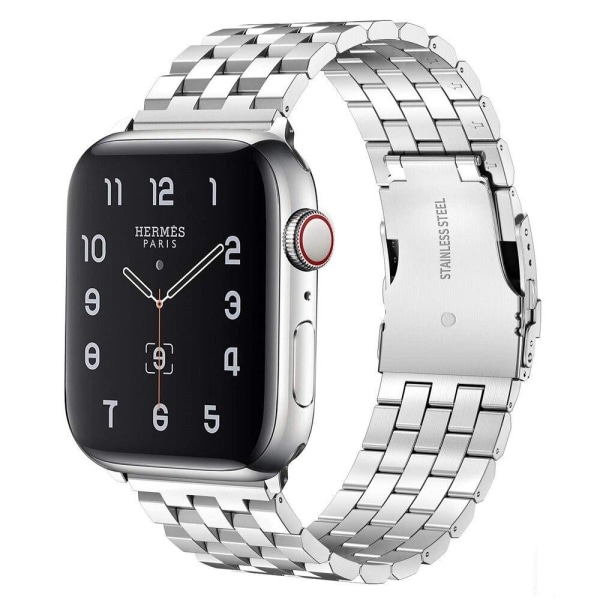SKALO Nelikulmainen Teräsranneke Apple Watch 42/44/45/49mm - Val Silver