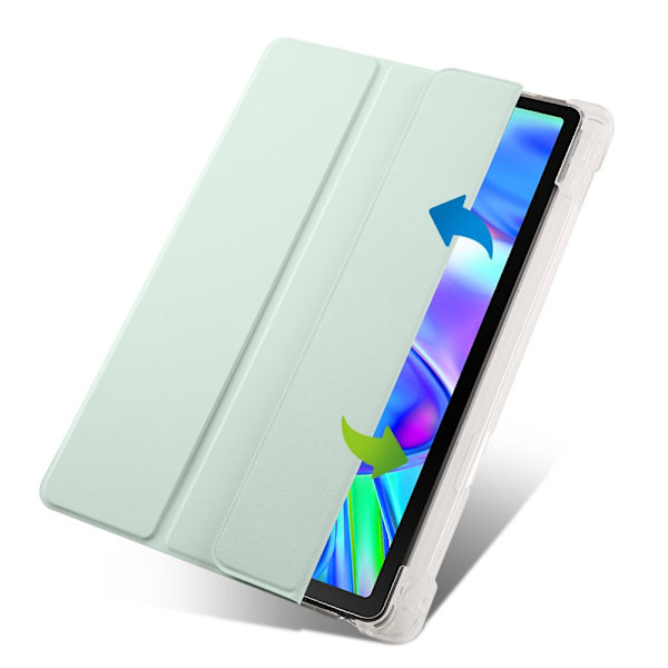 SKALO Lenovo Tab P11 Gen 2 Trifold Fodral med Transparent Baksida - Turkos Turkos