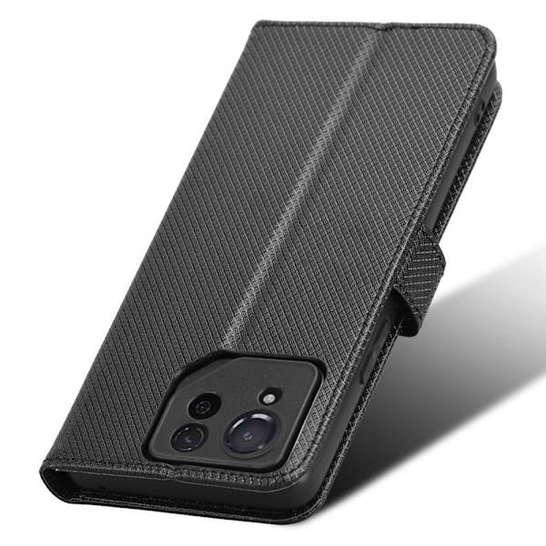 SKALO Asus ROG Phone 8 Pro 5G Premium Mini Romb Plånboksfodral - Svart Svart
