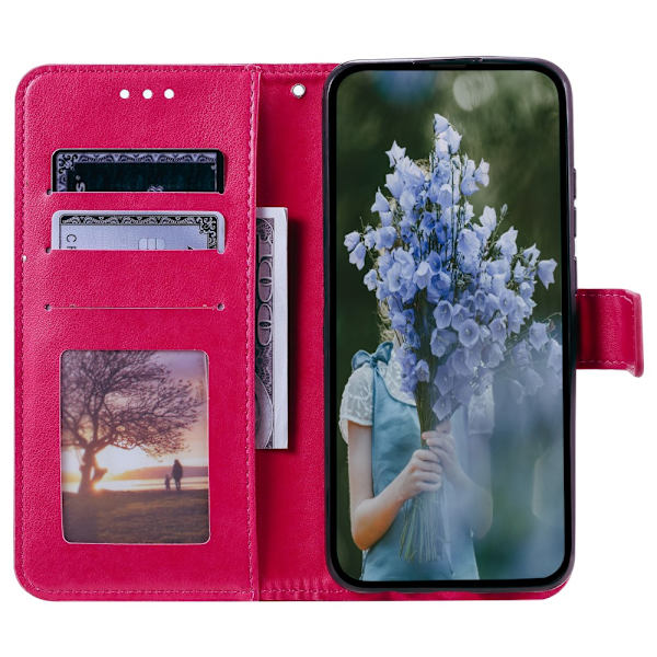 SKALO Samsung A15 4G Mandala Plånboksfodral - Cerise Cerise