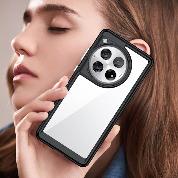 SKALO OnePlus 12 5G Farve Bumper Cover - Sort Black