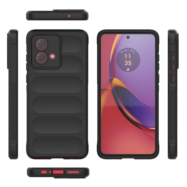 SKALO Motorola Moto G84 5G Rugged Bumpers TPU-suojakuori Black