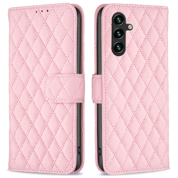 SKALO Samsung A05s 4G BINFEN COLOR Quiltat Plånbok - Rosa Rosa