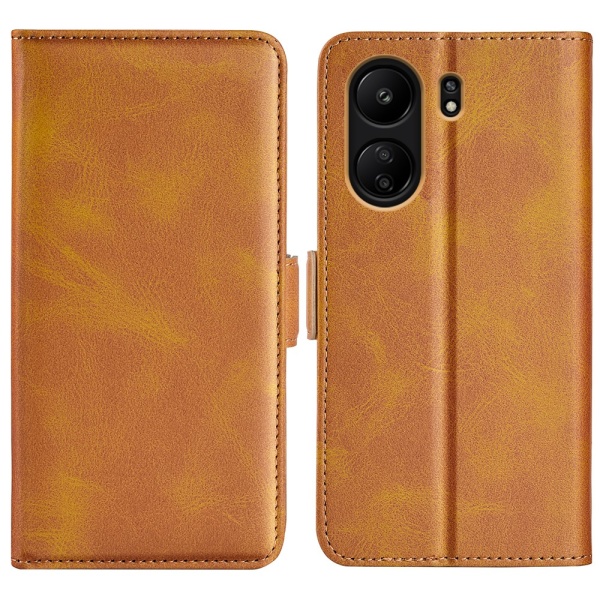 SKALO Xiaomi Redmi 13C 4G Premium Wallet Lompakkokotelo - Vaalea Light brown