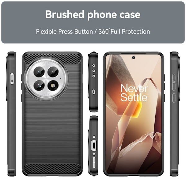 SKALO OnePlus 13 Armor Carbon Suojakuori - Valitse väri Black