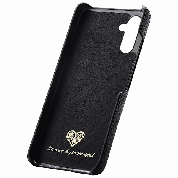 SKALO Samsung A55 5G PU-Läder Litchi Skal - Svart Svart
