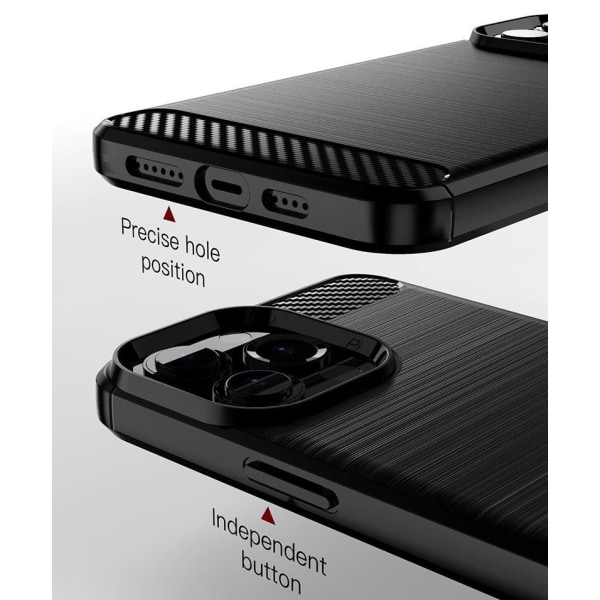 SKALO iPhone 13 Pro Max Armor Carbon Stødsikker TPU-cover - Vælg Blue