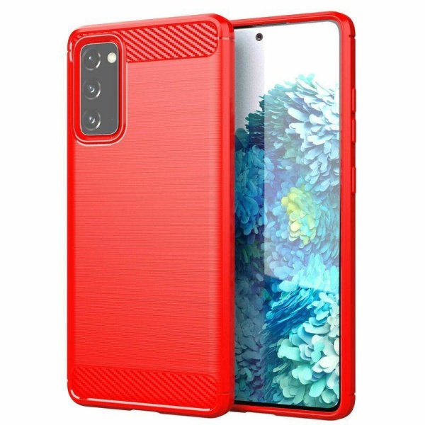 SKALO Samsung S20 FE Armor Carbon Stöttåligt TPU-skal - Fler färger Röd