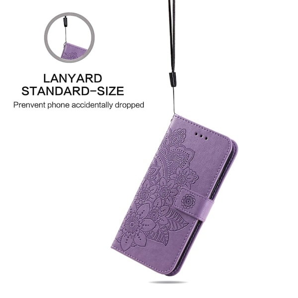 SKALO Motorola Moto G75 5G Mandala Plånboksfodral - Lila Lila