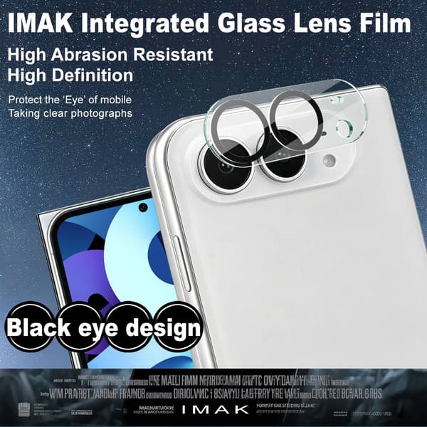 IMAK Kameraskydd Härdat Glas för iPhone Duo - Transparent Transparent