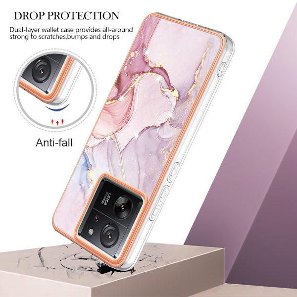 SKALO Xiaomi 13T/13T Pro Marmori TPU kuori - #3 Multicolor